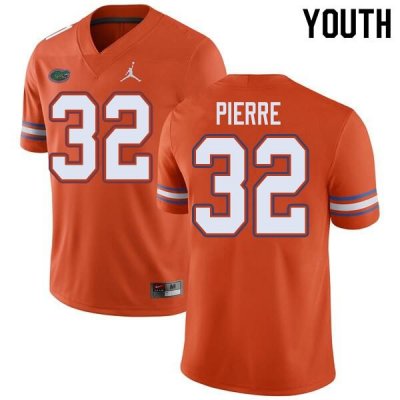 Youth Florida Gators #32 Jesiah Pierre NCAA Jordan Brand Orange Authentic Stitched College Football Jersey DKV5862BT